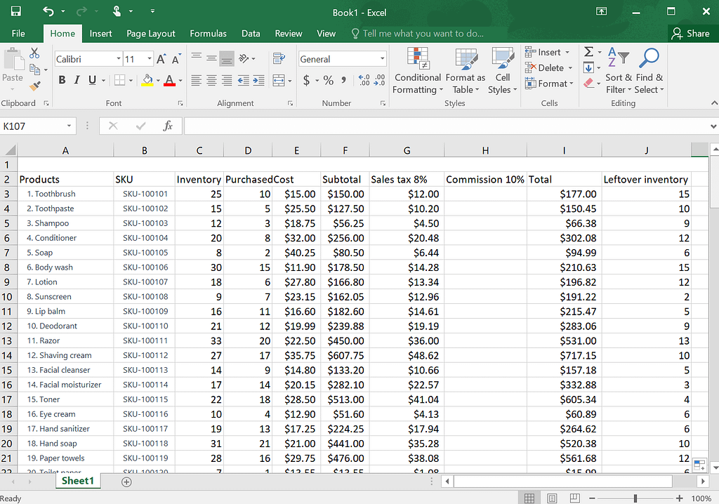  Excel Formula